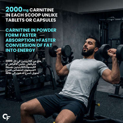 Carbamide Forte L Carnitine Powder for Men & Women | L carnitine supplement - Blueberry Flavour - 150g