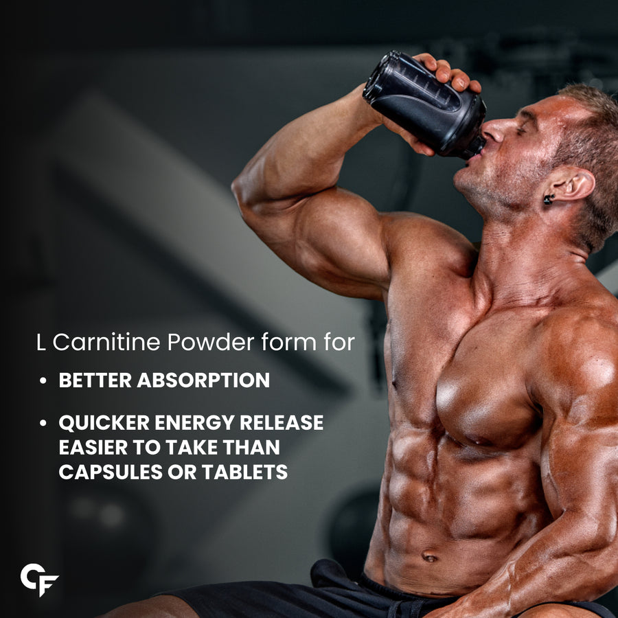 Carbamide Forte L Carnitine Powder for Men & Women | L Carnitine Powder Men | L Carnitine Powder Pure For Pre Workout Carnitine Supplement | L Carnitine Supplement Blueberry Flavour - 150g