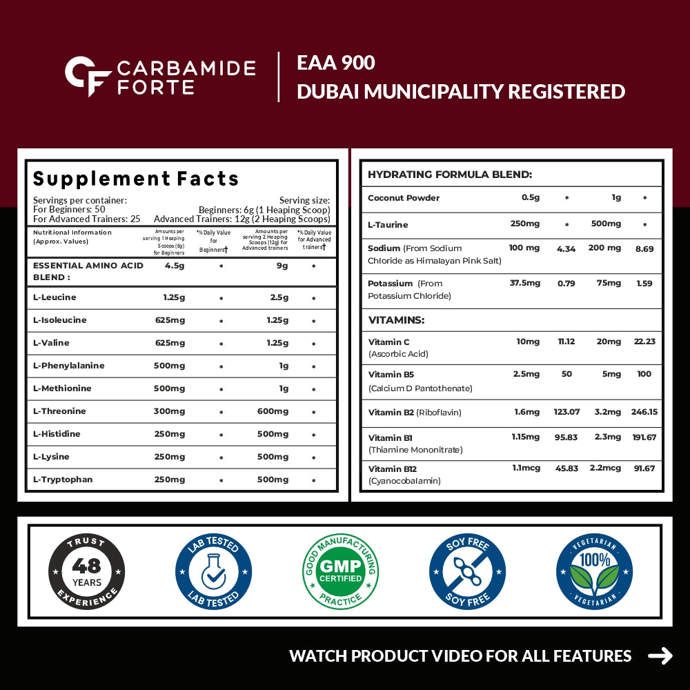 Carbamide Forte Eaa Supplement For Men & Women - 50 Servings | Eaa intra workout Supplement With Bcaa 5000Mg - Cola Flavour 300G | Essential Amino Acids