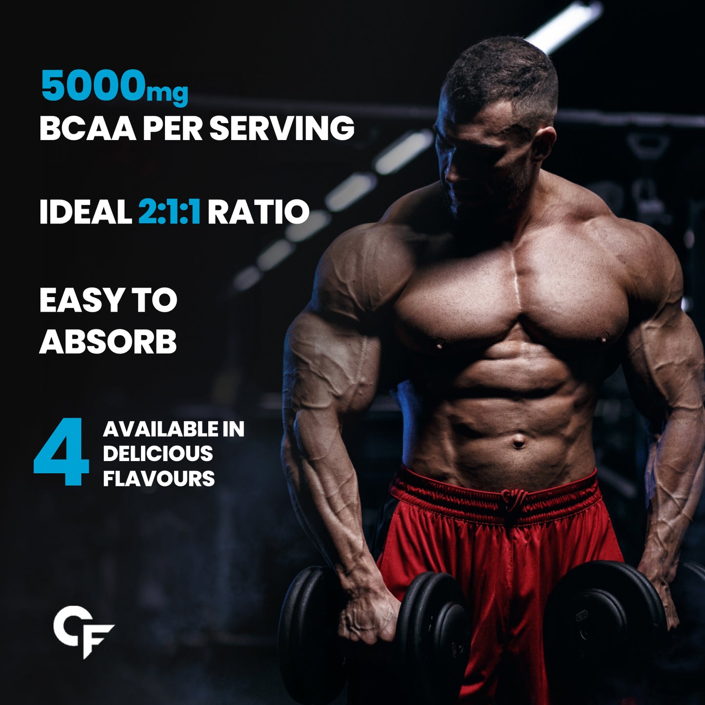 Carbamide Forte BCAA Powder For Men 5000mg | BCAA For Women & Men | BCAA For Recovery Muscle | BCAA For Men & Women 7g Serving with Ideal 2:1:1 Ratio | BCAA Drink With Blueberry Flavour - 210g