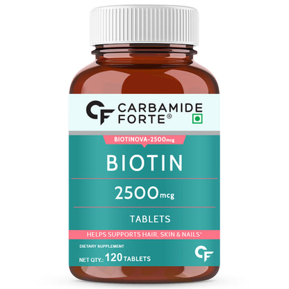 Biotin 2500mcg for Hair Growth - Biotin Supplement for hair, skin, and nails - 120 Tablets
