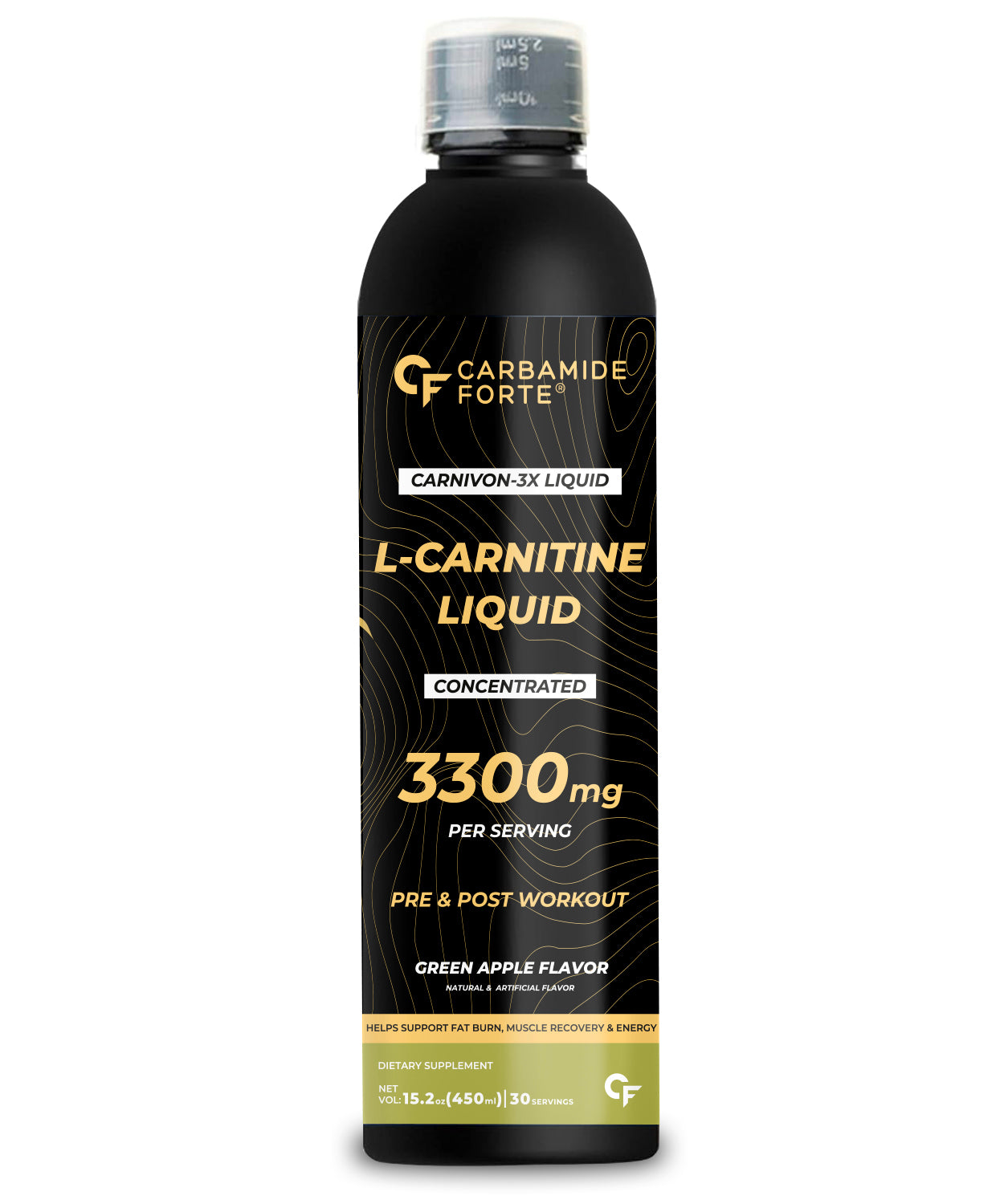 Carnitine Supplement For Men & Women | Liquid L Carnitine Pre Workout, Intra Workout & Post Workout Supplement With 3300 mg Per Serving With Added Vitamins