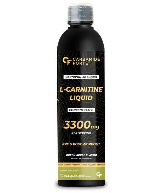 Carnitine Supplement For Men & Women | Liquid L Carnitine Pre Workout, Intra Workout & Post Workout Supplement With 3300 mg Per Serving With Added Vitamins