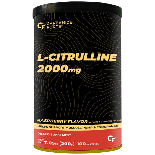 L- Citrulline 2000 mg | Boosts Muscle Pump, Stamina & Recovery | Raspberry Flavour