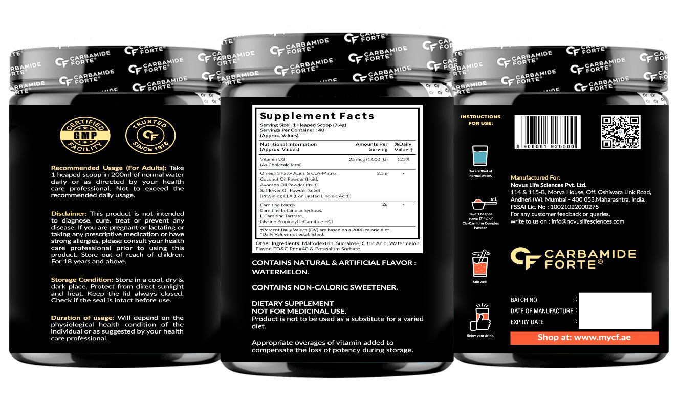 100%  Premium Omega-3 & Carnitine Blend with Vitamin D3/ Supports Energy & Fat Metabolism/ Watermelon Flavored