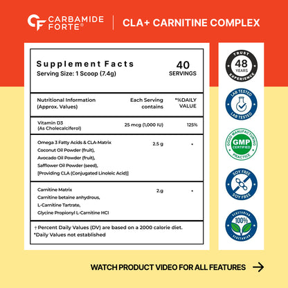 100%  Premium Omega-3 & Carnitine Blend with Vitamin D3/ Supports Energy & Fat Metabolism/ Watermelon Flavored