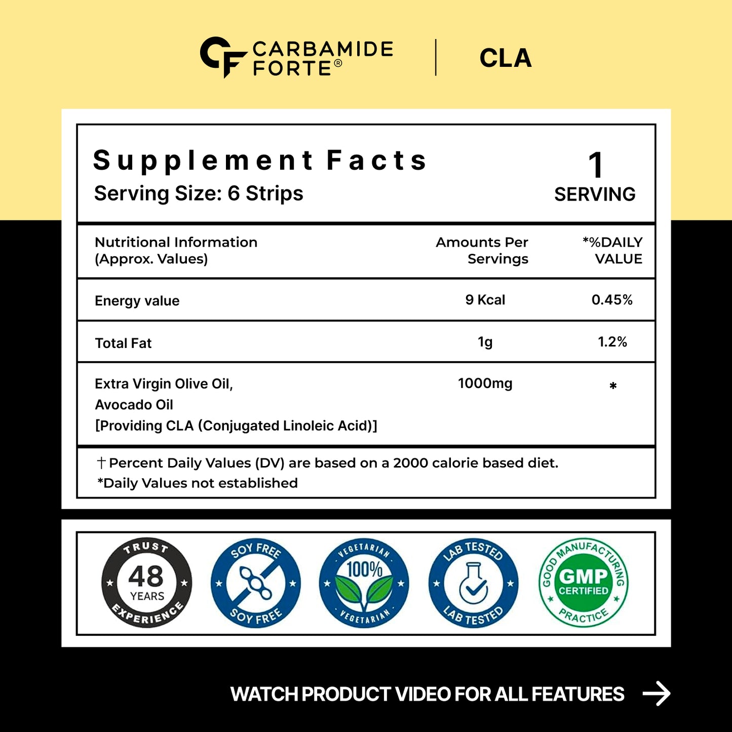CLA 1000mg Softgels | Supports Fat Metabolism & Lean Muscle | 100% Pure