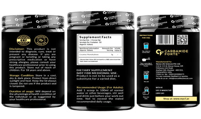 100% Pure Creatine Monohydrate – 3g Per Serving | Boost Strength, Performance & Recovery | For Men & Women