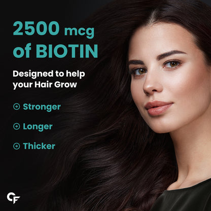 Biotin 2500mcg for Hair Growth - Biotin Supplement for hair, skin, and nails - 120 Tablets
