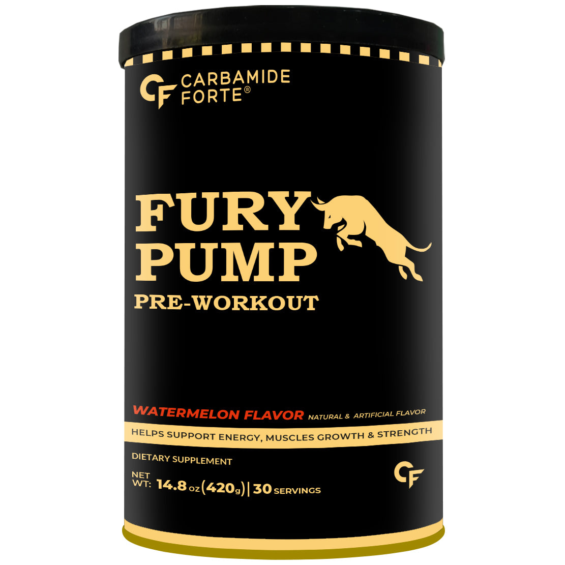Fury Pump Pre-Workout – Explosive Energy & Focus | Boost Strength, Endurance & Blood Flow | In Various Flavors I For Men And Women - Watermelon 420g