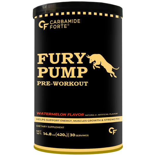 Fury Pump Pre-Workout – Explosive Energy & Focus | Boost Strength, Endurance & Blood Flow | In Various Flavors I For Men And Women - Watermelon 420g