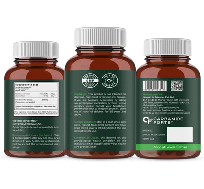 Pure Korean Red Ginseng 1500 mg | Ginseng Capsules for Energy, Stamina & Wellness