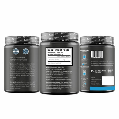 Carbamide Forte L Glutamine Powder 5000mg | L Glutamine Supplement for Men | Post Workout Muscle Recovery Supplements for Men - Unflavoured - 250 grams