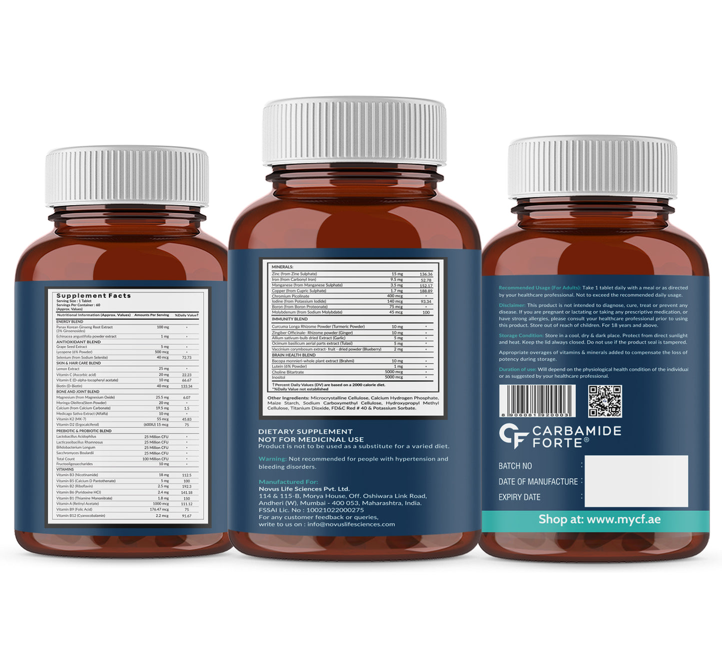 Multivitamin for Men with Ginseng | Multivitamin for Men With Probiotics For Immunity & Energy