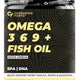 Omega 3-6-9 Softgels | Supports Heart, Brain & Joint Health | 1650 mg Per Serving
